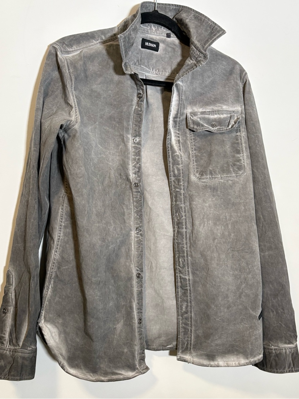 Hudson Western Denim Button Down Shirt – Grey Wash – Men’s S / Women’s M